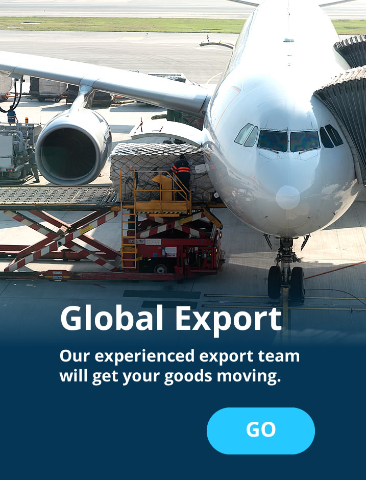 Our dedicated export team ship goods worldwide.